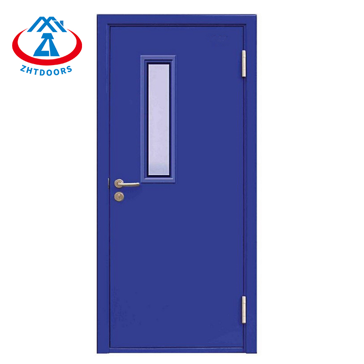 Non-Fire Rated Galvanized Steel Door With Glass-ZTFIRE Door- Fire Door,Fireproof Door,Fire rated Door,Fire Resistant Door,Steel Door,Metal Door,Exit Door