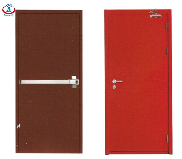 Nie-brandgegradeerde metaalstaaldeure met drukstaaf-ZTFIRE-deur- branddeur, brandvaste deur, brandgegradeerde deur, brandwerende deur, staaldeur, metaaldeur, uitgangsdeur