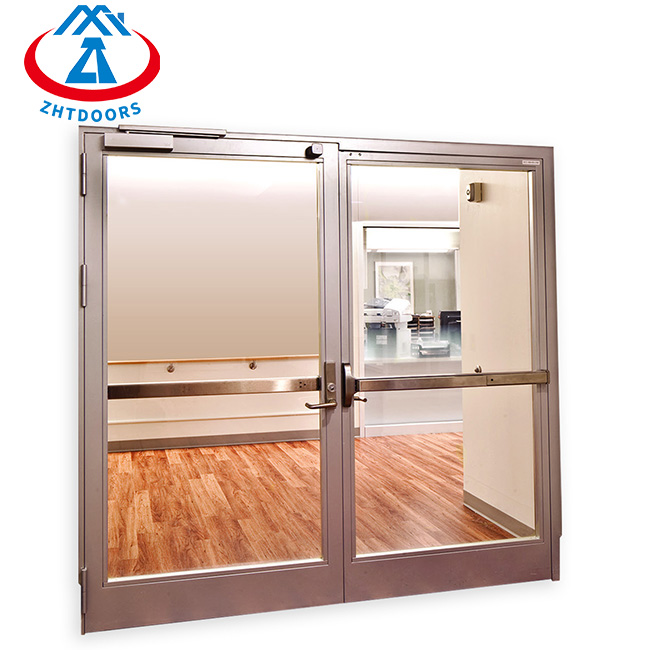 Fire Rated Glass Door With Steel Frames-ZTFIRE Door- Fire Door,Fireproof Door,Fire rated Door,Fire Resistant Door,Steel Door,Metal Door,Exit Door