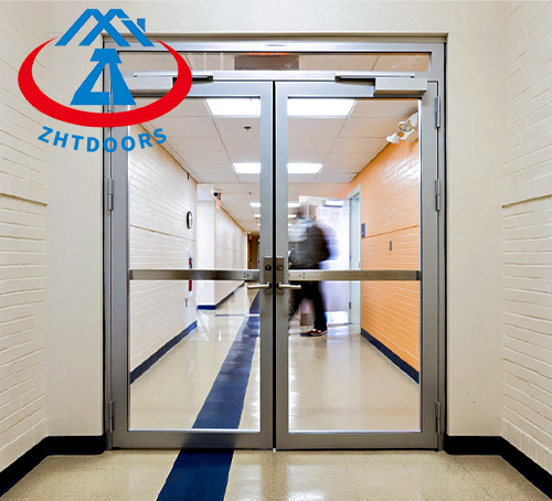 Stainless Steel Glass Fireproof Door-ZTFIRE Door- Fire Door,Fireproof Door,Fire rated Door,Fire Resistant Door,Steel Door,Metal Door,Exit Door