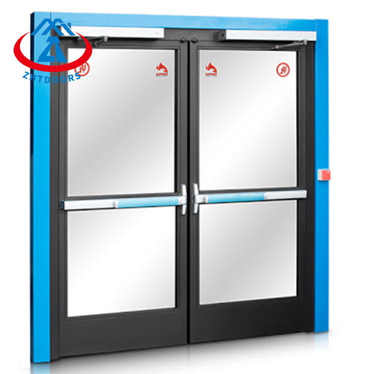Fire Rated Double Glass Door UL Listed-ZTFIRE Door- Fire Door,Fireproof Door,Fire rated Door,Fire Resistant Door,Steel Door,Metal Door,Exit Door