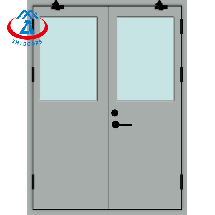 Epoxy Coated Emergency Exit Device Steel Fire Door-ZTFIRE Door- Fire Door,Fireproof Door,Fire rated Door,Fire Resistant Door,Steel Door,Metal Door,Exit Door