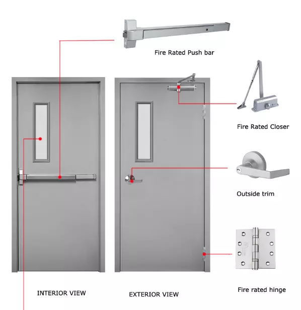 Mga Sukat ng Fire Rated Metal Door Frame Presyo ng Fire Door A320 Emergency Exit Door-ZTFIRE Door- Fire Door, Fireproof Door, Fire rated Door, Fire Resistant Door, Steel Door, Metal Door, Exit Door
