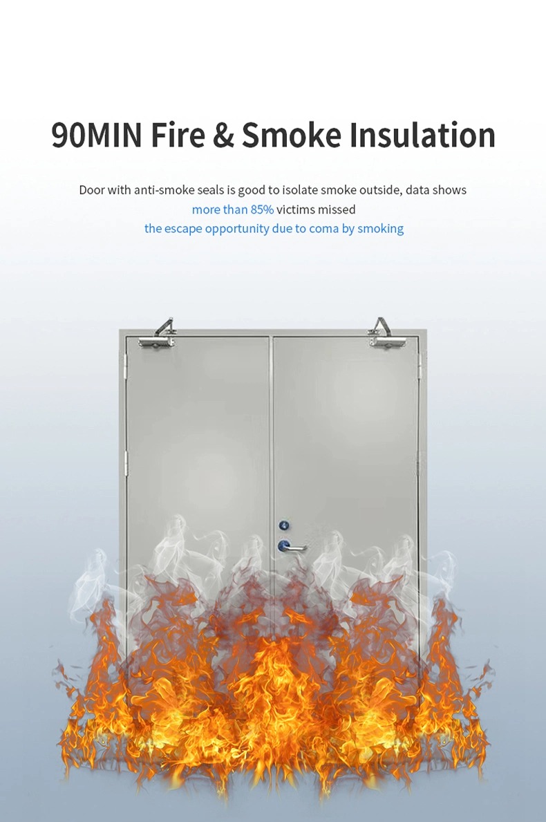 Fire Door VS Smoke Door Fire Door 2 ຊົ່ວໂມງ Fire Door Exit-ZTFIRE Door- Fire Door, Fireproof Door, Fire rated Door, Fire Resistant Door, Steel Door, Metal Door, Exit Door