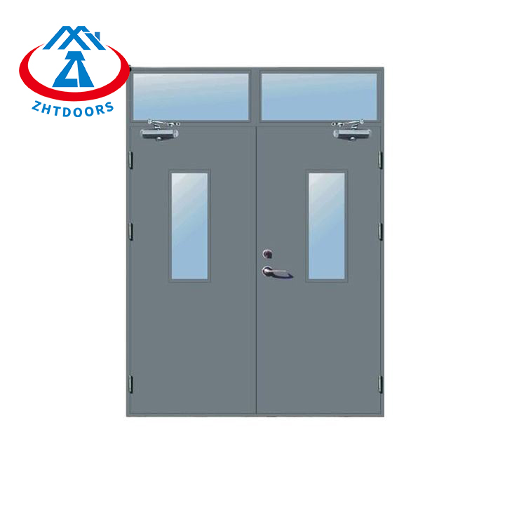 60 ນາທີ Fire Door 4 Panel Glazed Fire Door Self Closing Fire Door-ZTFIRE Door- Fire Door, Fireproof Door, Fire rated Door, Fire Resistant Door, Steel Door, Metal Door, Exit Door